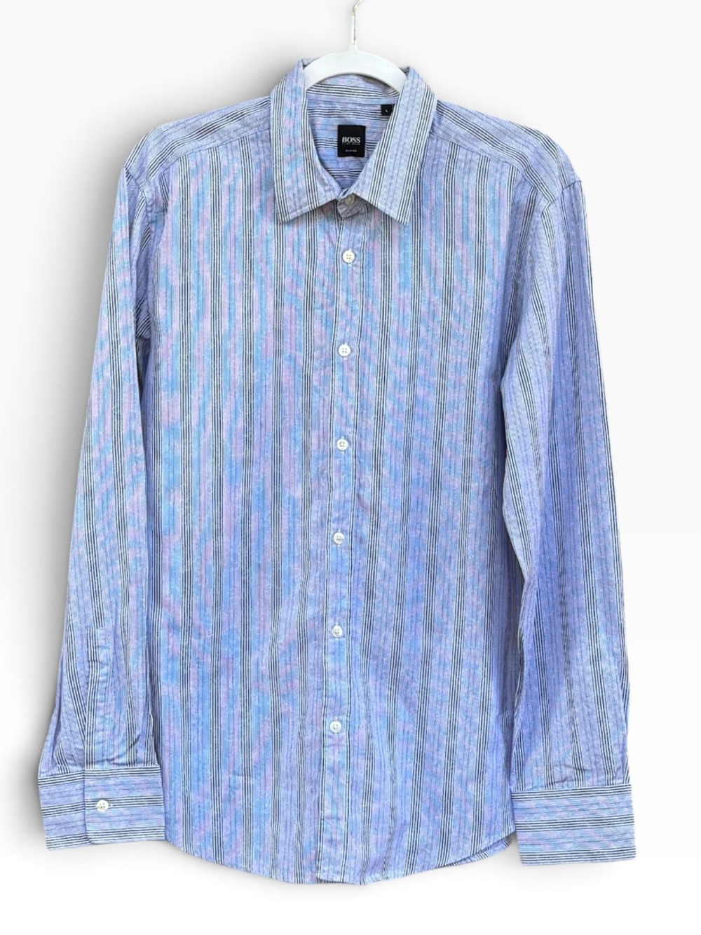 Hugo Boss Stripped Button Down Slim Fit Shirt Size L